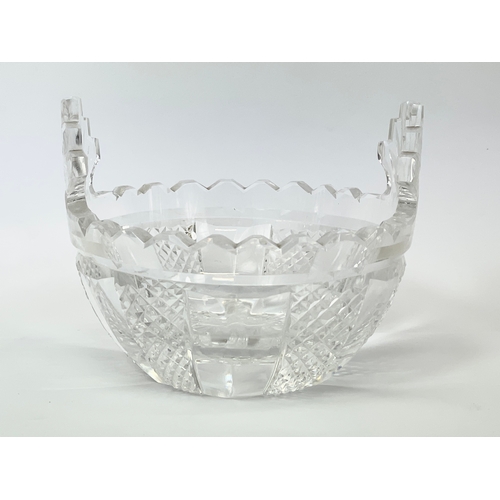 413 - A Waterford Crystal ‘Hibernia’ pattern bowl. 13x10cm