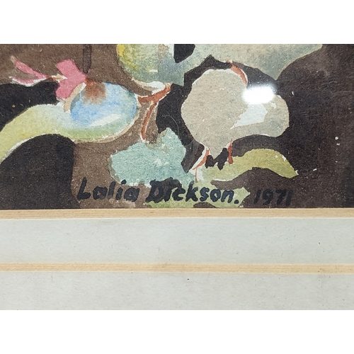 113 - A signed watercolour painting by Lalia Dickson, 1971