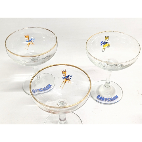 419 - A set of 6 Babycham glasses