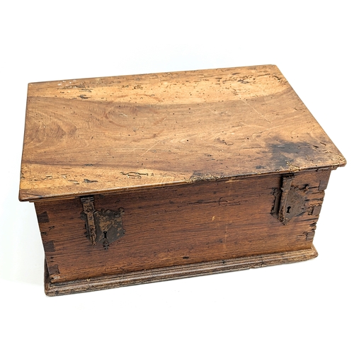 121 - An 18th century continental Bible box. Possibly Portuguese or Spanish 49x35x22cm