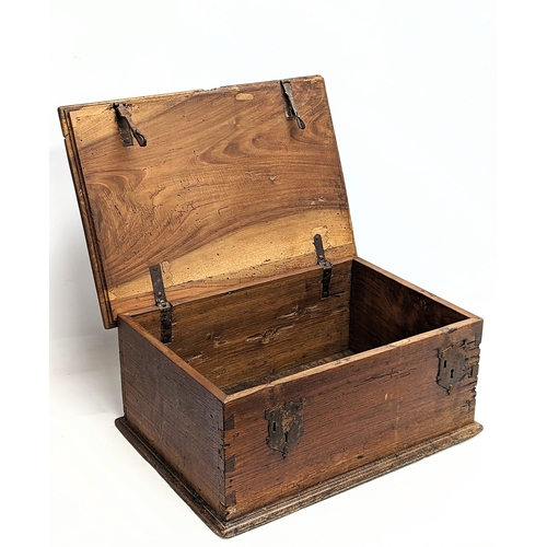 121 - An 18th century continental Bible box. Possibly Portuguese or Spanish 49x35x22cm