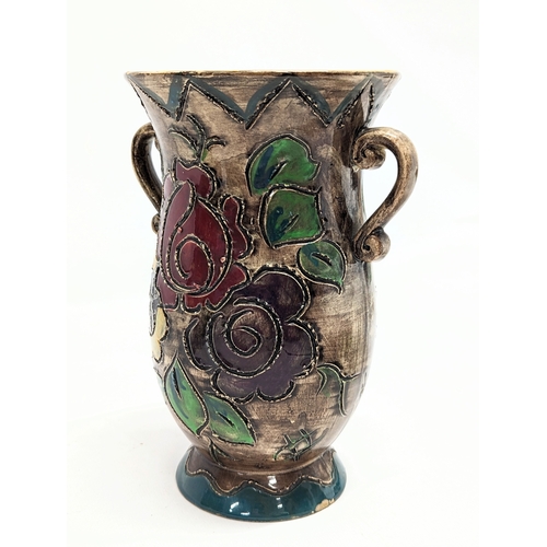 422 - A 1930s Shorter & Sons pottery Medina vase, designed by Mabel Leigh. 19.5cm