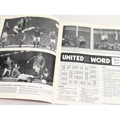 166 - A 1971 Manchester United Review programme signed by George Best, with photograph.