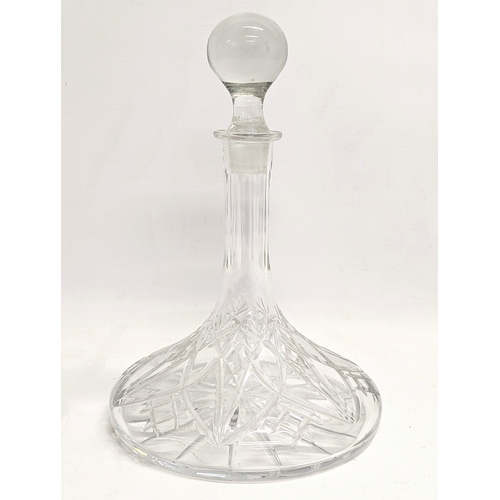 714 - A crystal ships decanter