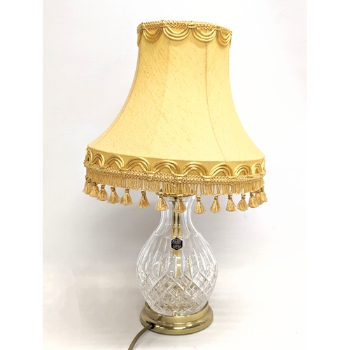 721 - A Stuart crystal table lamp. 51.5cm including frame