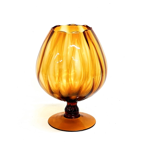 723 - An amber glass vase. 29cm