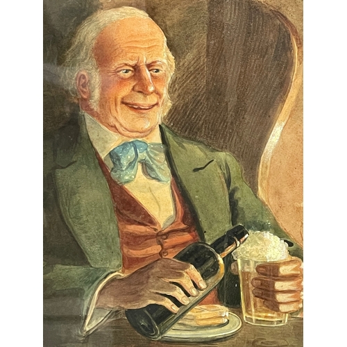 228 - An early 20th century watercolour painting of a Gentleman. Reportedly by Joseph William Carey. Paint... 