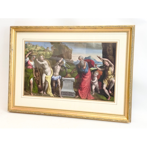 243 - A large good quality print ‘A Pagan Sacrifice’ in a gilt frame. 77x55cm