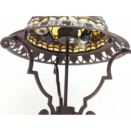 428 - A Tiffany style table lamp. 42cm