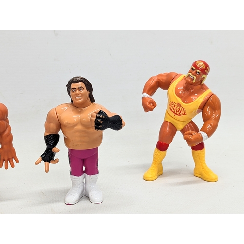 188 - A quantity of vintage 1990 - 1991 WWF WWE Hasbro Titan Sports Wrestling Figures.