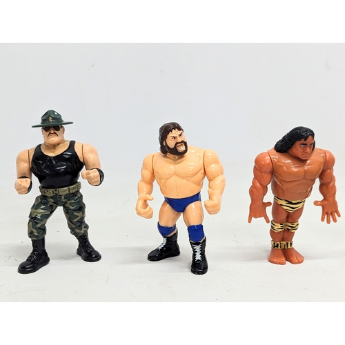 188 - A quantity of vintage 1990 - 1991 WWF WWE Hasbro Titan Sports Wrestling Figures.