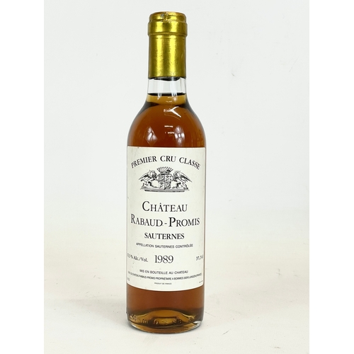 354 - An unopened bottle of Chateau Rabaud Promis Sauternes Premier Cru Classe wine. 1989. 37.5cl.