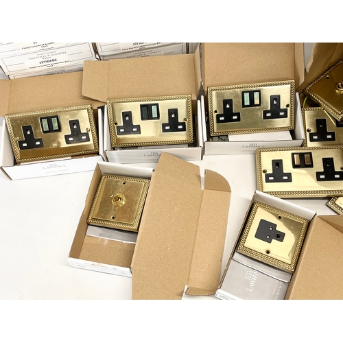 362 - A good collection of Jim Lawrence Hand Finished Switches & Sockets in boxes. 31 2 Gang Plug Sockets ... 