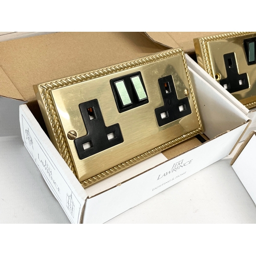 362 - A good collection of Jim Lawrence Hand Finished Switches & Sockets in boxes. 31 2 Gang Plug Sockets ... 