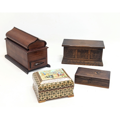 706 - 4 vintage wooden boxes