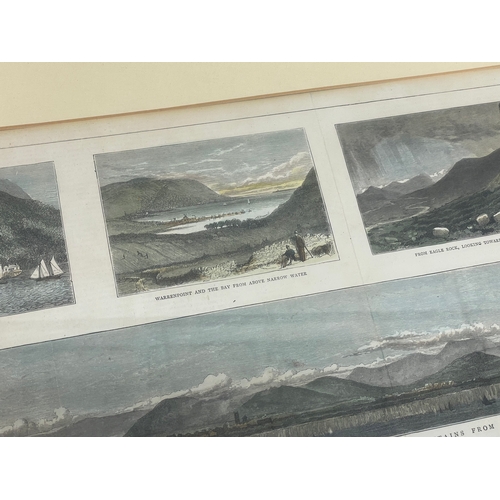 190G - A late 19th/early 20th century print of The Mourne Mountains. A New Field For Tourists. Reframed. 69... 