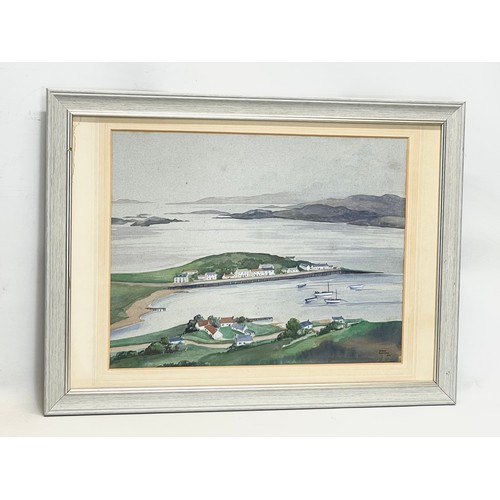 235E - A watercolour painting by Edwin Follows. 1938. Painting measures 56x44cm. Frame measures 78x58cm