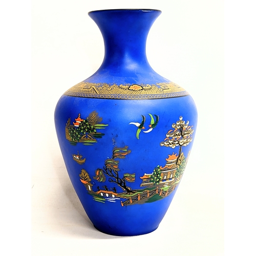 633 - A vintage John Tams Ware Crown Pottery vase. 22.5cm