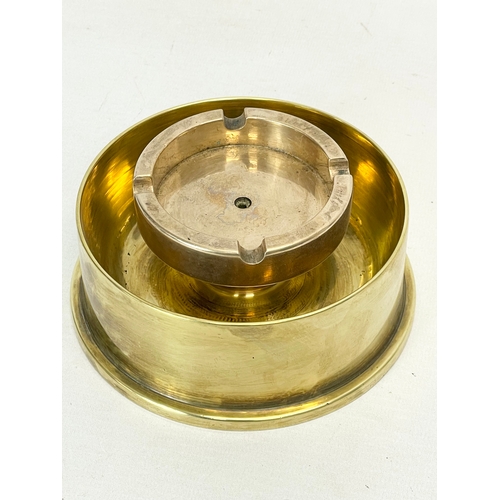 101I - A Trench Art ashtray. 13.5x6cm