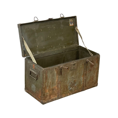 127 - A Military trunk. 76x35x43cm