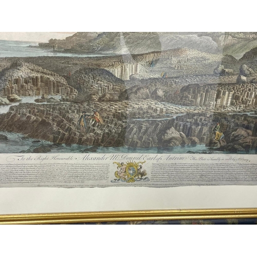 235C - 2 large prints of The Giant’s Causway. To The Right Honourable John Boyle Earl of Orrery. 92x66cm