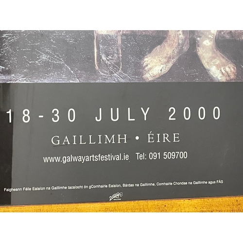 235D - A large Galway Arts Festival framed poster. 65x112cm