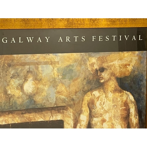 235D - A large Galway Arts Festival framed poster. 65x112cm