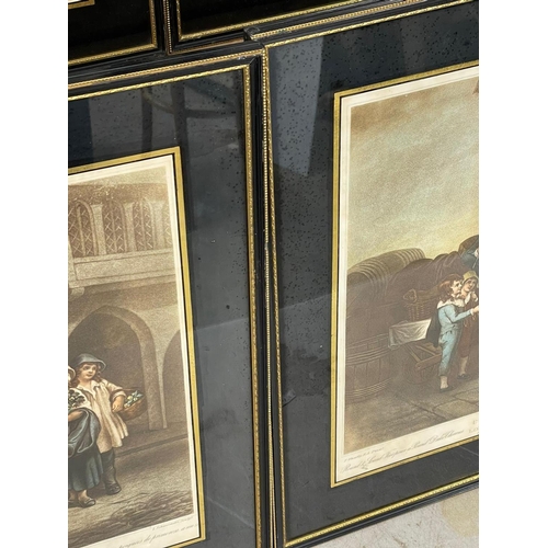 90A - 9 Victorian Cries of London prints. In Edwardian frames. 40x50