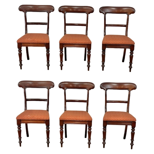 918 - A set of 6 Victorian mahogany Bar Back dining chairs. Circa 1870.