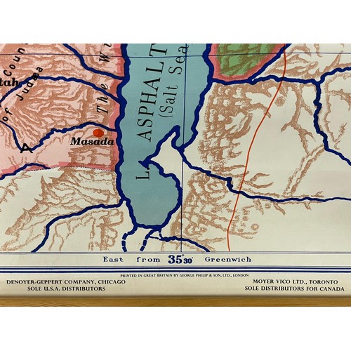 353B - A vintage map of Palestine. Palestine in the Time of Christ. Illustrating the four Gospels. The Lond... 