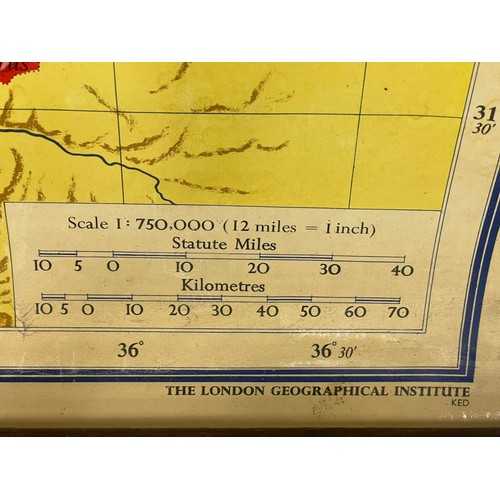 353E - A vintage map. Syria and Mesopotamia. Illustrating Jewish Captivities. George Philip & Son LTD. Copy... 