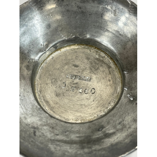 519 - A “Tudric” pewter vase, designed by Archibald Knox. Liberty & Co. 02460. Engraved. 1906. 16cm