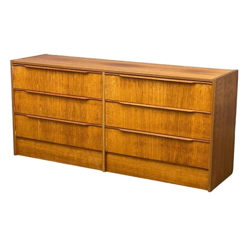 886 - A large Danish Mid Century chest of drawers by Steens. 146x40x67cm