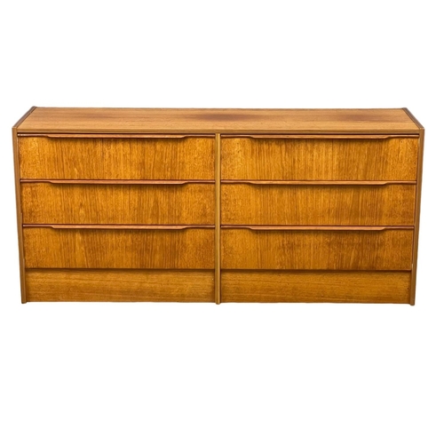 886 - A large Danish Mid Century chest of drawers by Steens. 146x40x67cm