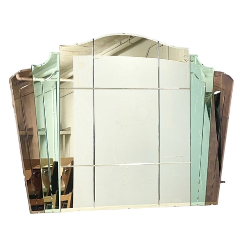 1089 - A large Art deco 1930’s mirror. 123x90.5cm