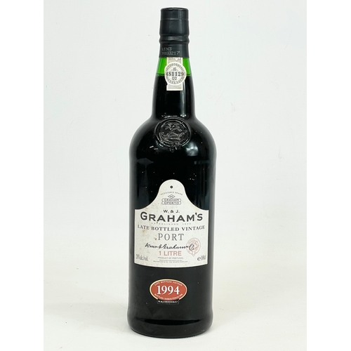 2 - An unopened bottle of Graham’s Late Bottled Vintage Port 1994. 1 litre.