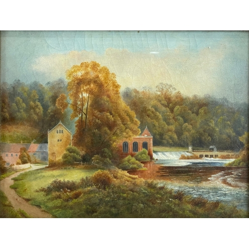 263 - A vintage oil painting of Kings Mill Castle Donington by A. Ashworth. Painting measures 30x40cm. Fra... 