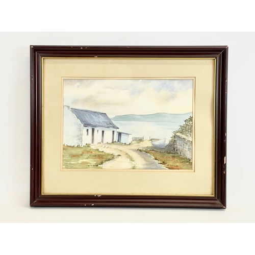 264 - A watercolour painting by Edna Murray. Titled ‘Evening’ Near Westport. Painting measures 33x23cm. Fr... 