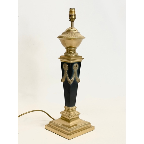 266 - A large brass Neoclassical style table lamp. 55cm