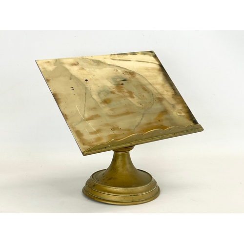 15 - A late 19th century brass church lectern. 30.5x28cm