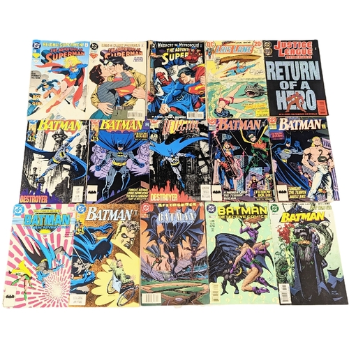 199 - A collection of vintage DC Universe comics including Batman and Superman.