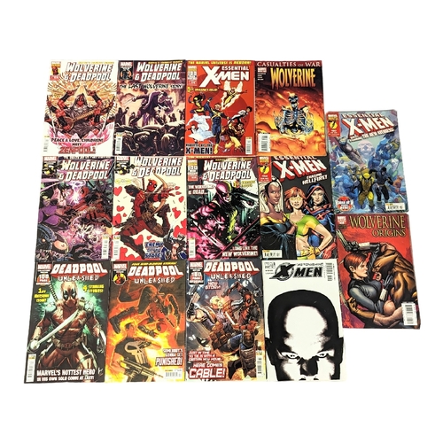 200 - A collection of Marvel Universe comics including X- Men, Deadpool, Wolverine.