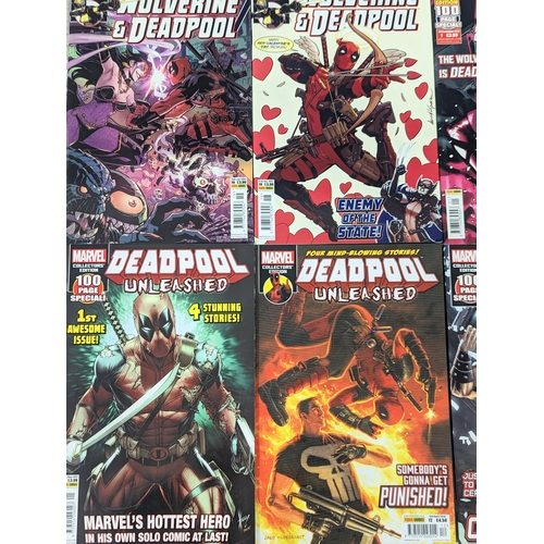 200 - A collection of Marvel Universe comics including X- Men, Deadpool, Wolverine.