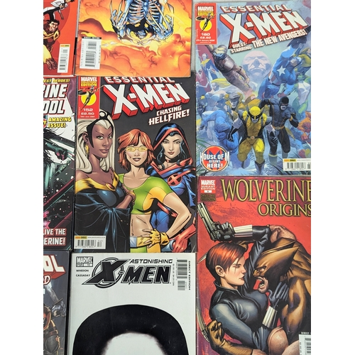 200 - A collection of Marvel Universe comics including X- Men, Deadpool, Wolverine.