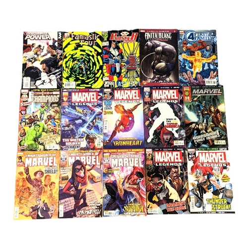 201 - A collection of Marvel Universe comics, including Iron Man, Fantastic Four, Doctor Strange, etc