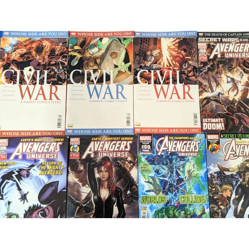 202 - A collection of Marvel Universe comics, includng The Avengers, Civil War, etc.