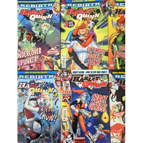 203 - A collection of DC Universe comics including Harley Quinn, Poison Ivy, Wonder Woman.