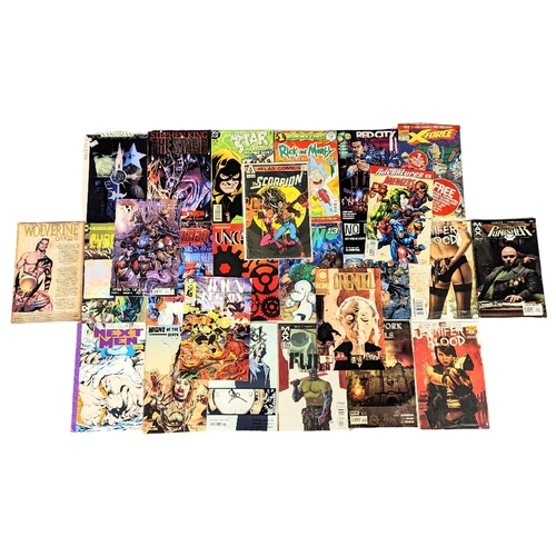 205 - A collection of vintage comic books, including DC Universe Sandman, Marvel Universe, Wolverine, etc