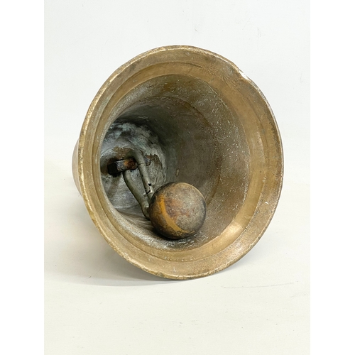 25 - A large bronze navy ships bell, with King George VI crest. 25x32cm