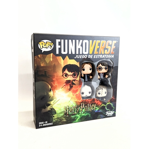 219 - A quantity of 5 Funkoverse Harry Potter strategy games, including exclusive Pop! Figures, Harry, Her... 